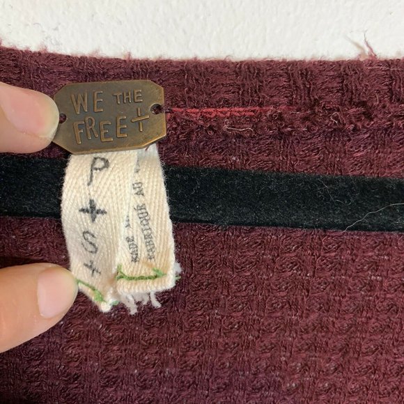 Free People Laguna Thermal Waffle Knit Slouchy Top - Picture 5 of 8